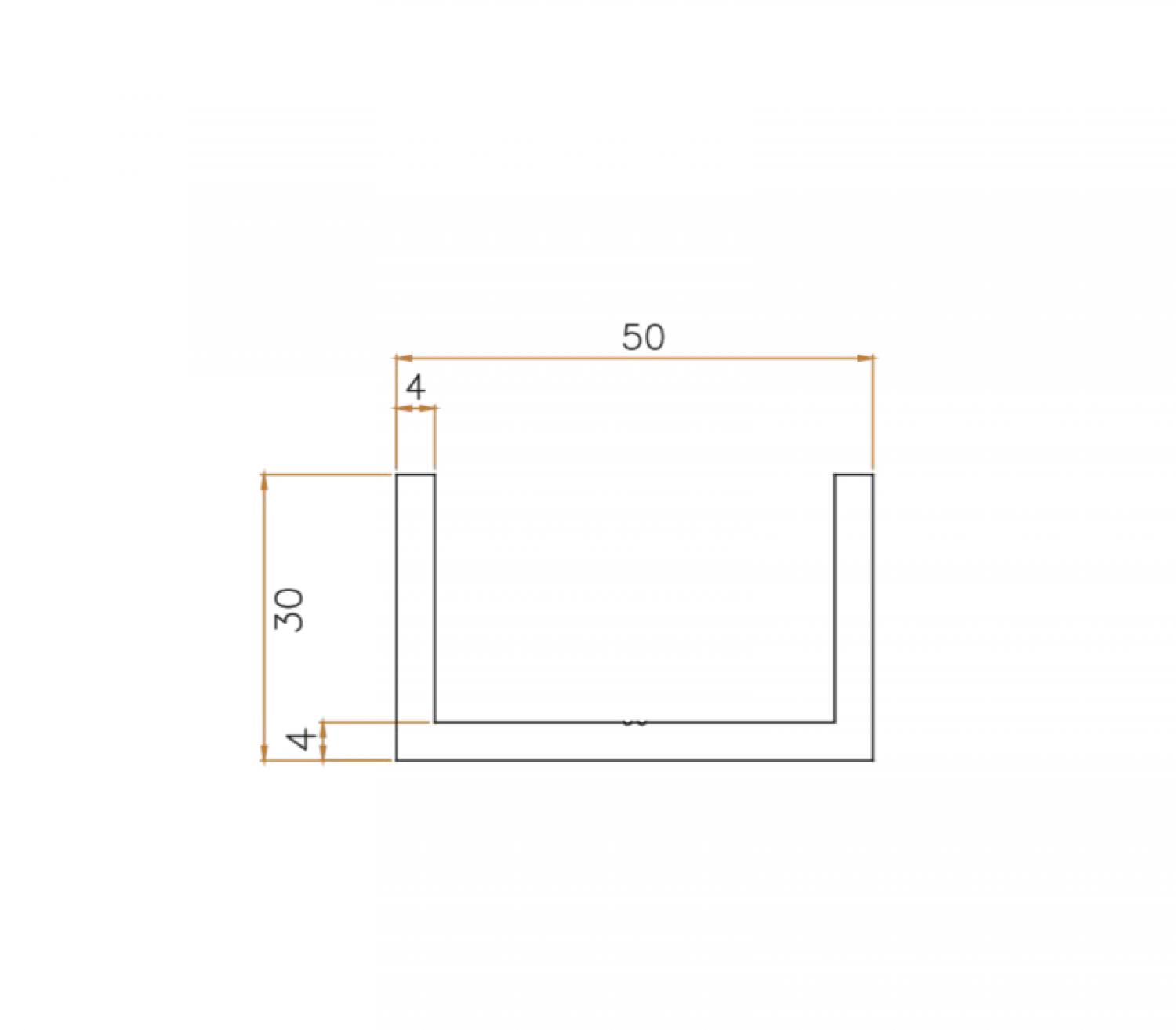 U-Profil 50x30 EN